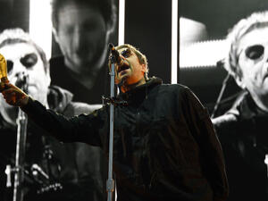 British singer Liam Gallagher performs on stage during the 30th Eurockeennes rock music festival. (AFP)