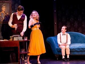 Didier Brice, Julie Delarme and Victor Boulenger in a scene from Victoire Berger-Perrin's “En Attendant Bojangles,” staged through Sunday at Hotel Bustan. (Photo courtesy of Persona Productions)