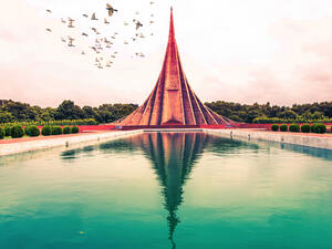 Birds fly Over National Martyrs' Memorial, Dhaka, Bangladesh. (Shutterstock/ File Photo)