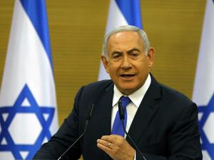 Prime Minister Benjamin Netanyahu speaks at the Knesset on May 27, 2019. (MENAHEM KAHANA / AFP)