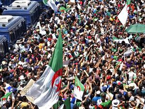 Algerian protesters demonstrate in Algiers on July 12, 2019, in the latest in weeks of rallies against the ruling class amid an ongoing political crisis in the country. (AFP/ File Photo)