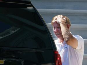 Senator Lindsey Graham is seen on the south driveway of the White House (AFP)