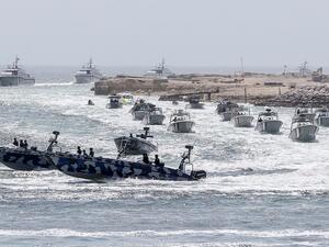 Qatar's coast guards take part in the inauguration ceremony of the new building of the General Directorate of Coasts and Borders Security, in Semaisima, 30 kilometres (18 miles) from Doha on the eastern coast on July 14, 2019. (AFP/ File Photo)