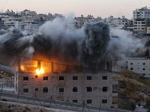 Israel demolished a number of Palestinian homes it considers illegally constructed near its separation barrier south of Jerusalem on July 22, in a move that drew international condemnation. (AFP/ File Photo)