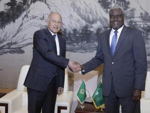 Secretary-General of Arab League (AL), Ahmed Aboul Gheit, and the Chairperson of the African Union Commission (AUC), Moussa Faki Mahamat during the meeting (African Union Commission (AUC))