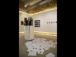 Tarek Mourad and Omar Abou Nassif's "Automatic Art Validating Machine." (The Daily Star / Hasan Shaaban)