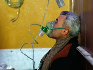 File photo from aftermath of suspected chemical attack in Douma in April. (AFP/ File Photo)