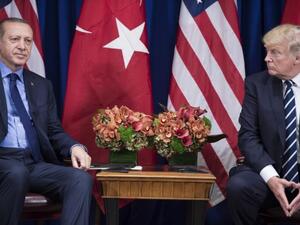 Turkey's President Recep Tayyip Erdogan and US President Donald Trump in 2017 (AFP)