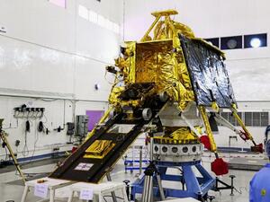 India's orbiter vehicle for its Chandrayaan 2 moon mission is scheduled to spend 60 days in lunar orbit, space officials said. (Photo by Indian Space Research Organization/EPA-EFE)