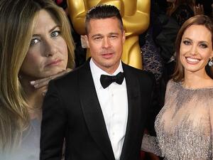 أنجيلينا جولي وبراد بيت وجينيفر آنستون