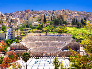 View of the Roman Theater and the city of Amman, Jordan (Shutterstock)