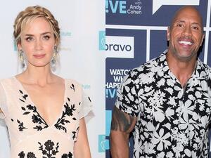 دواين جونسون وإيميلي بلانت