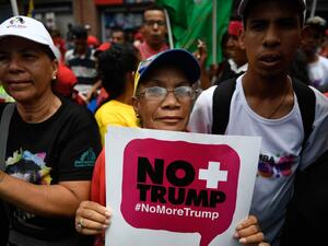 Supporters of the Venezuelan government participate in a rally against US sanctions in Caracas on August 10, 2019. (AFP/ File Photo)