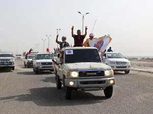 Yemeni Southern separatists supporters demonstrate in the Khormaksar district of Yemen's second city of Aden on August 15, 2019. (AFP/ File Photo)