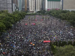 Protesters gather for a rally in Victoria Park in Hong Kong on August 18, 2019, in the latest opposition to a planned extradition law that has since morphed into a wider call for democratic rights in the semi-autonomous city. (AFP/ File Photo)