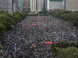 Protesters gather for a rally in Victoria Park in Hong Kong on August 18, 2019, in the latest opposition to a planned extradition law that has since morphed into a wider call for democratic rights in the semi-autonomous city. (AFP/ File Photo)