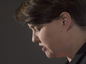 Scottish Conservative leader Ruth Davidson gives a press conference to announce her resignation in Edinburgh, Scotland  (AFP)