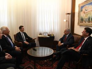 An important meeting with Jared Kushner, senior advisor to President Trump; Jason Greenblatt, US envoy to the Middle East; and David Friedman, US ambassador to Israel (Twitter)
