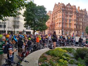 The Big Ride for Palestine in Manchester. (Twitter/@cyclethebigride)