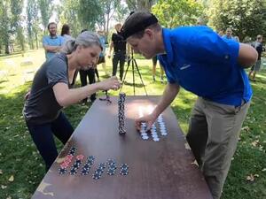 Idaho duo break two Guinness records for speed stacking casino chips. (YouTube)