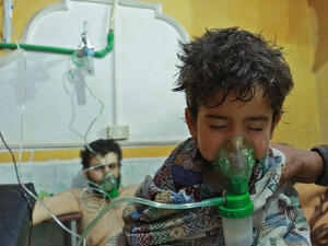 Victims of a chemical weapons attack by the Assad regime in Syria (Photo: HAMZA AL-AJWEH/AFP/Getty Images)