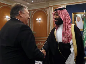 Secretary of State Mike Pompeo with Saudi Crown Prince. (AFP/ File Photo)