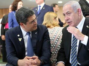 Honduran President Juan Orlando Hernandez  and PM Benjamin "Bibi" Netanyahu (Twitter)