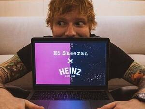 Ed Sheeran collaborated with the ketchup brand, Heinz. (Photo: Instagram/teddysphotos)