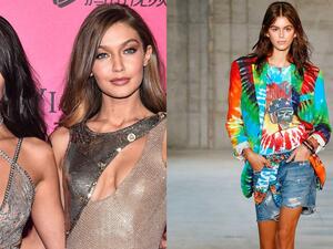 بيلا حديد راعية بقر وشقيقتها جيجي حافية القدمين.. خلال عرض مارك جاكوبس!