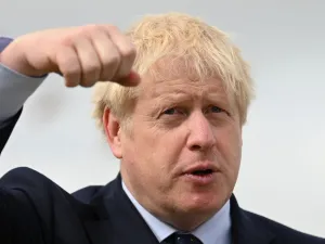Britain's Prime Minister Boris Johnson visits the NLV Pharos, a lighthouse tender moored on the river Thames to mark London International Shipping Week in London on September 12, 2019. DANIEL LEAL-OLIVAS / AFP / POOL