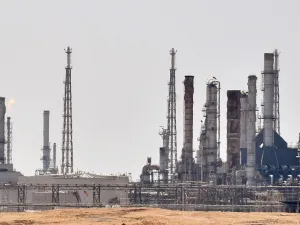 Aramco oil facility near al-Khurj area, just south of the Saudi capital Riyadh (AFP)