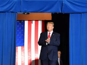 US President Donald Trump arrives for a campaign rally in Rio Rancho, New Mexico, on September 16, 2019. Nicholas Kamm / AFP