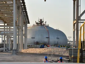 A partial view of Saudi Arabia's Abqaiq oil processing plant (AFP)