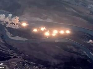 The US-led coalition says American warplanes have dropped 40 tons of bombs on an island along the Tigris River that's 'infested' with members of the Islamic State group. (US Air Force)