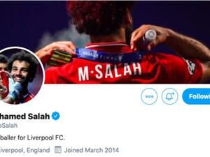 Mohamed Salah deleted 'Egypt' from his Twitter profile. (Twitter)