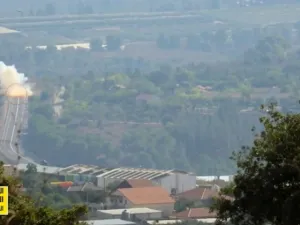 Hezbollah s Al-Manar TV broadcast a video which it said showed the attack on an Israeli military vehicle carried out by the group the previous evening. (The Daily Star/Video grab)