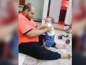 Palestinian resident of Saudi Arabia was filmed torturing the baby girl. (Video Screenshot)