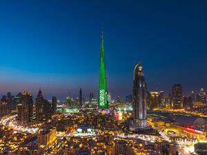 The showcase marks Saudi's 89th National Day and is one of the many celebrations taking place all over the UAE. (Twitter)