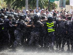 Teachers hold mass protest in central Amman  (Twitter)