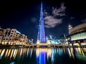 Burj Khalifa skyscraper in the night. (Shutterstock/ File Photo)