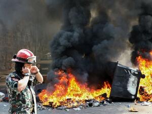 Protest in Beirut over Deteriorating Economic Crisis (Twitter)