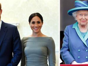 الملكة إليزابيث والأمير هاري وميغان ماركل
