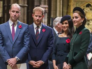 الأمير ويليام والأمير هاري وميغان ماركل وكيت ميدلتون