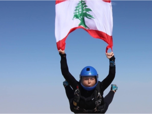 Nada Abou Mattar, who works as an interior architect, has accomplished 1,000 jumps so far. (Video Screenshot)