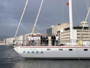 Blue Panda sets sail around Turkey to stem plastic tide. (Twitter)