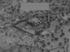 "Here we see the object of the assault-the compound where Baghdadi was hiding. As I noted earlier, this isolated compound was in Idlib province in Northwest Syria" - Gen Frank McKenzie CDR USCENTCOM. (Twitter/ @CENTCOM)