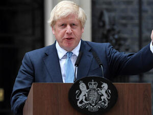 Britain's Prime Minister Boris Johnson delivers a statement outside 10 Downing Street in central London on September 2, 2019. (AFP/ File Photo)