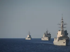 Some navy ships in the pacific ocean. (Shutterstock/ File Photo)