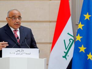 Iraq's Prime Minister Adel Abdul Mahdi speaks during a joint statement with French President at the Elysee Palace in Paris. (AFP/ File Photo)