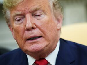 US President Donald Trump speaks during a meeting with Turkey's President Recep Tayyip Erdogan and a group of Republican senators in the Oval Office of the White House in Washington, DC on November 13, 2019. MANDEL NGAN / AFP